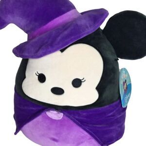 Squishmallows Disney Kellytoy 12" Minnie Mouse Witch Halloween Plush